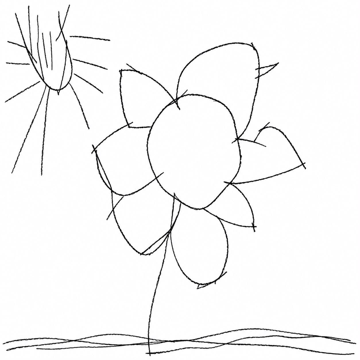 A kindergarten-aged child practising handwriting in an exercise book